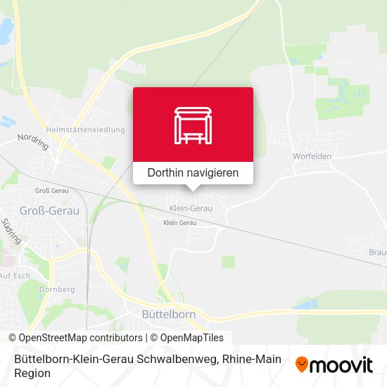 Büttelborn-Klein-Gerau Schwalbenweg Karte