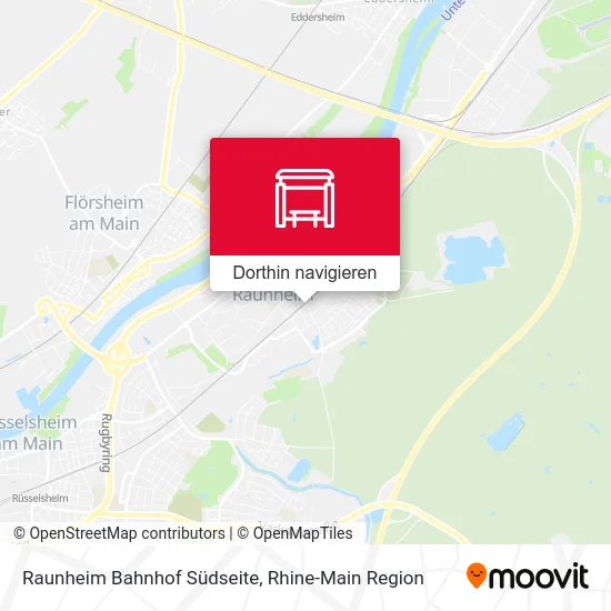 Raunheim Bahnhof Südseite Karte