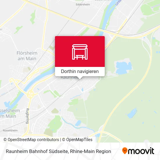 Raunheim Bahnhof Südseite Karte
