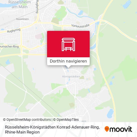 Rüsselsheim-Königstädten Konrad-Adenauer-Ring Karte