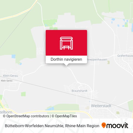 Büttelborn-Worfelden Neumühle Karte
