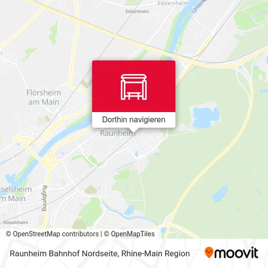 Raunheim Bahnhof Nordseite Karte