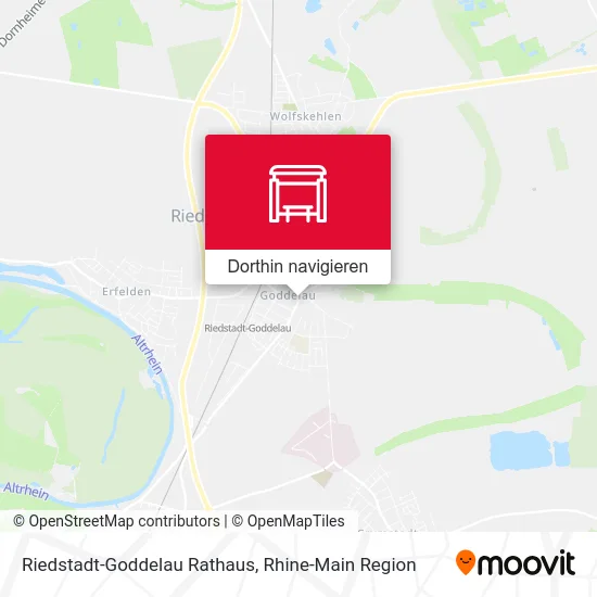 Riedstadt-Goddelau Rathaus Karte