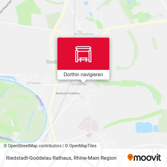 Riedstadt-Goddelau Rathaus Karte