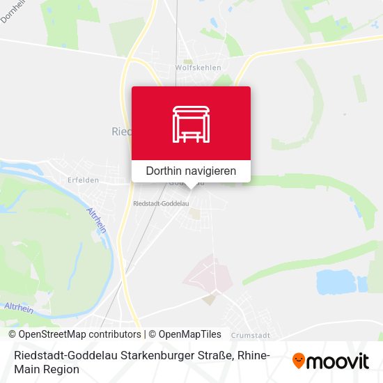 Riedstadt-Goddelau Starkenburger Straße Karte