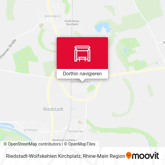 Riedstadt-Wolfskehlen Kirchplatz Karte
