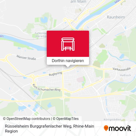 Rüsselsheim Burggrafenlacher Weg Karte
