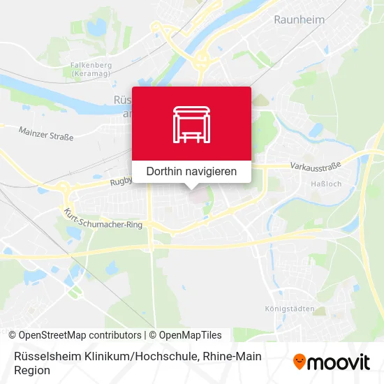Rüsselsheim Klinikum / Hochschule Karte