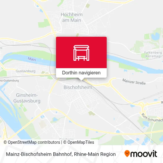 Mainz-Bischofsheim Bahnhof Karte