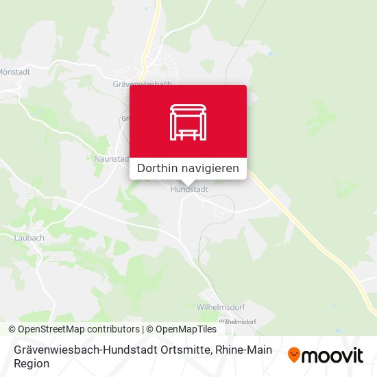 Grävenwiesbach-Hundstadt Ortsmitte Karte