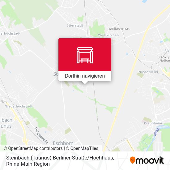 Steinbach (Taunus) Berliner Straße / Hochhaus Karte
