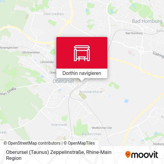 Oberursel (Taunus) Zeppelinstraße Karte