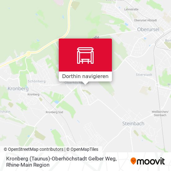 Kronberg (Taunus)-Oberhöchstadt Gelber Weg Karte