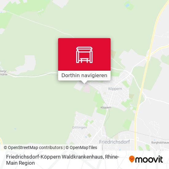 Friedrichsdorf-Köppern Waldkrankenhaus Karte