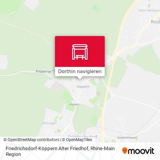 Friedrichsdorf-Köppern Alter Friedhof Karte