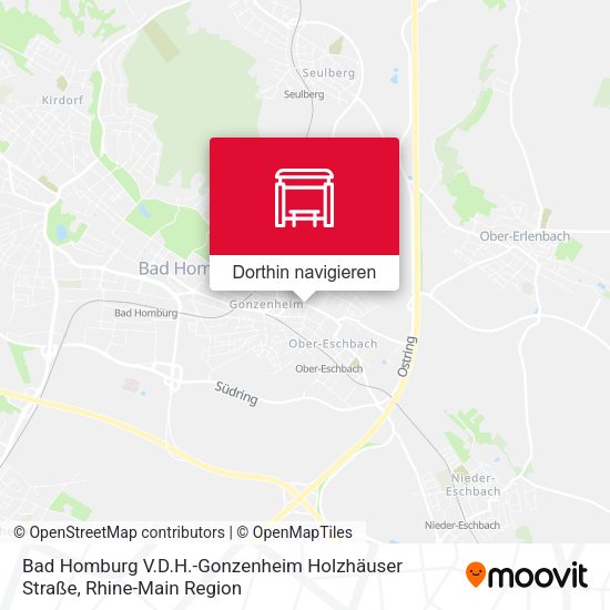 Bad Homburg V.D.H.-Gonzenheim Holzhäuser Straße Karte