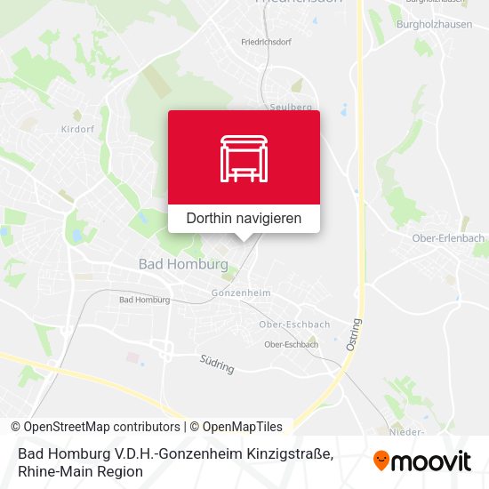 Bad Homburg V.D.H.-Gonzenheim Kinzigstraße Karte