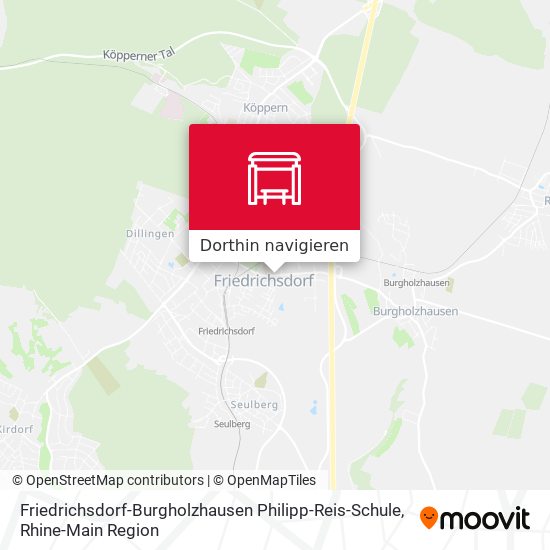 Friedrichsdorf-Burgholzhausen Philipp-Reis-Schule Karte