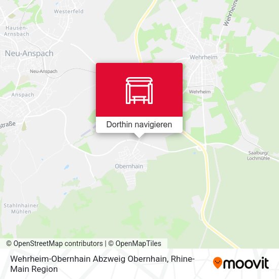 Wehrheim-Obernhain Abzweig Obernhain Karte