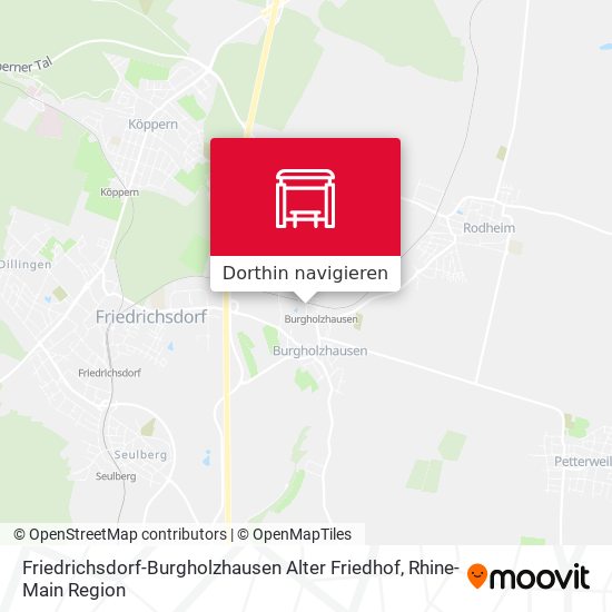 Friedrichsdorf-Burgholzhausen Alter Friedhof Karte