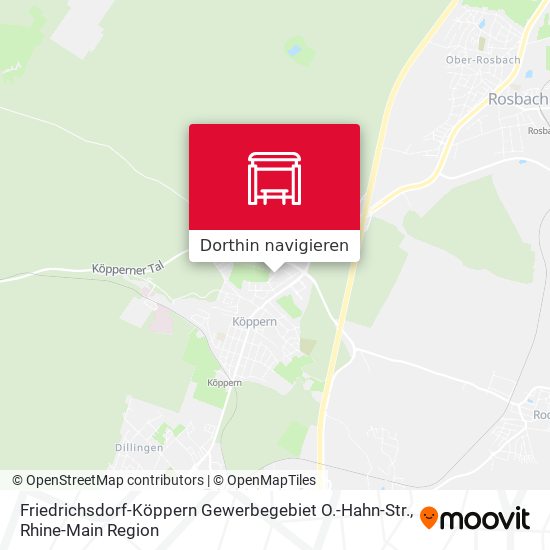 Friedrichsdorf-Köppern Gewerbegebiet O.-Hahn-Str. Karte