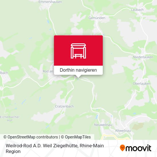 Weilrod-Rod A.D. Weil Ziegelhütte Karte