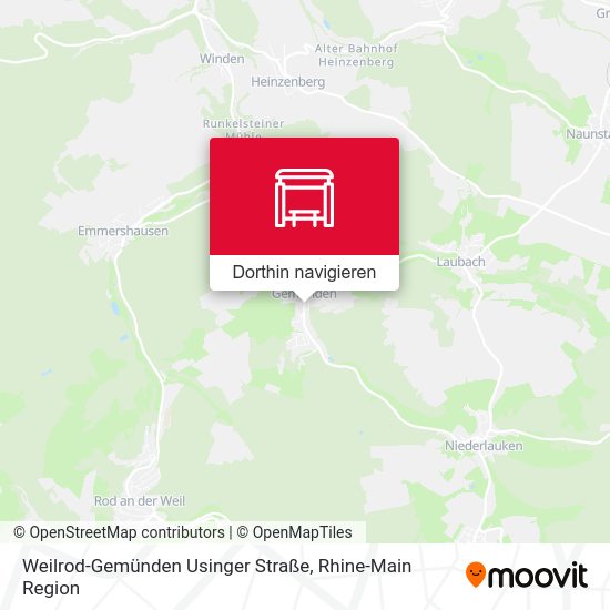 Weilrod-Gemünden Usinger Straße Karte