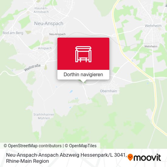 Neu-Anspach-Anspach Abzweig Hessenpark / L 3041 Karte