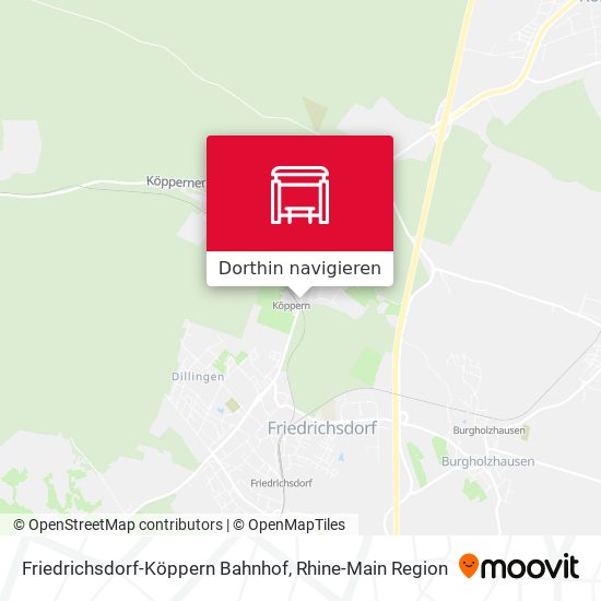 Friedrichsdorf-Köppern Bahnhof Karte