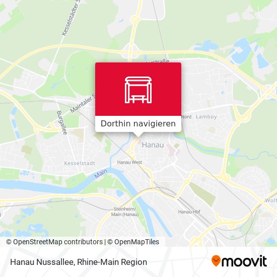 Hanau Nussallee Karte