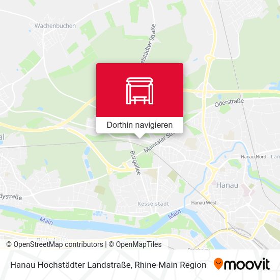 Hanau Hochstädter Landstraße Karte