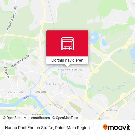 Hanau Paul-Ehrlich-Straße Karte