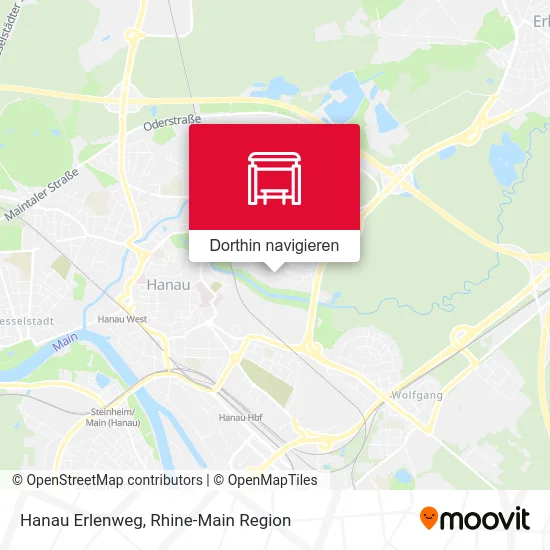 Hanau Erlenweg Karte