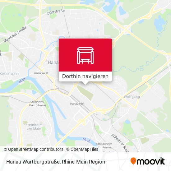 Hanau Wartburgstraße Karte