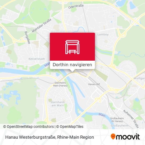 Hanau Westerburgstraße Karte