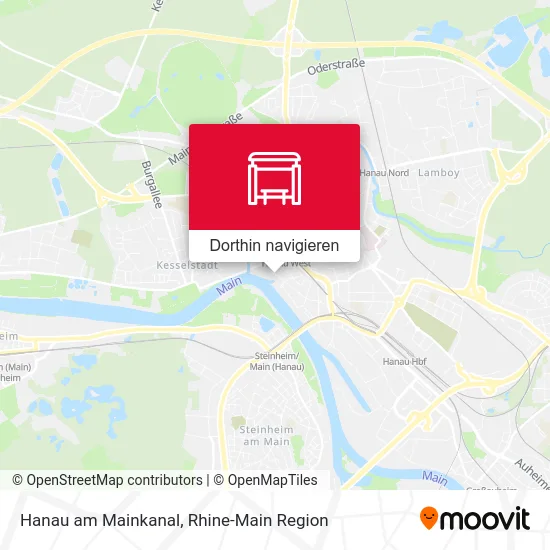 Hanau am Mainkanal Karte