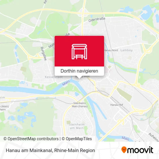 Hanau am Mainkanal Karte