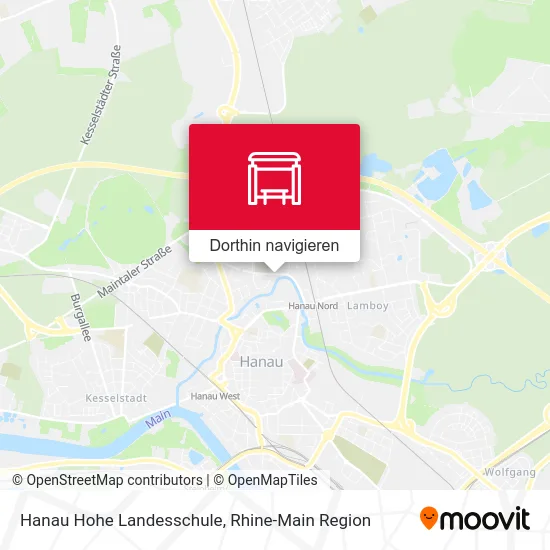 Hanau Hohe Landesschule Karte