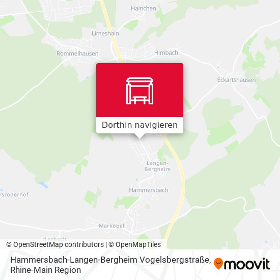 Hammersbach-Langen-Bergheim Vogelsbergstraße Karte