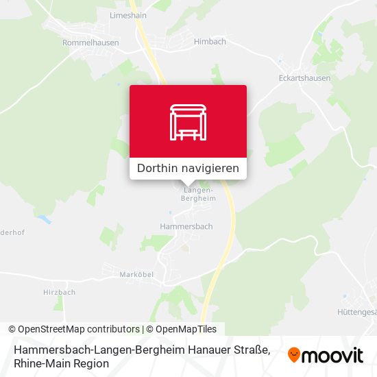 Hammersbach-Langen-Bergheim Hanauer Straße Karte