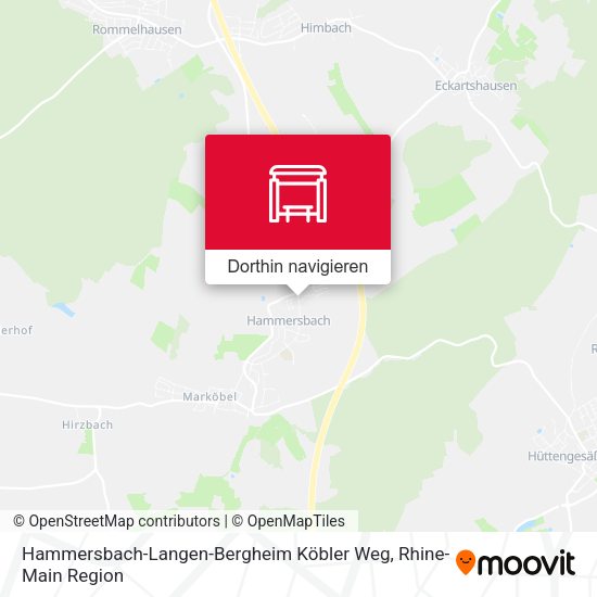 Hammersbach-Langen-Bergheim Köbler Weg Karte