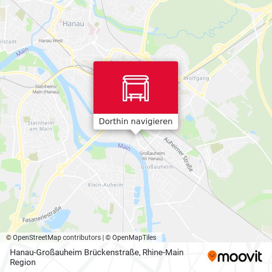 Hanau-Großauheim Brückenstraße Karte