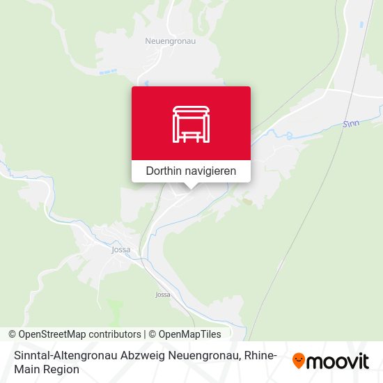 Sinntal-Altengronau Abzweig Neuengronau Karte