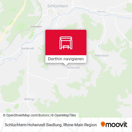 Schlüchtern-Hohenzell Siedlung Karte