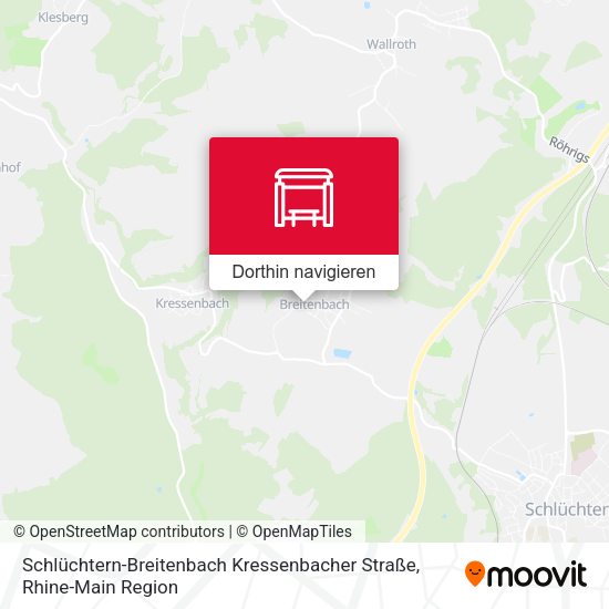 Schlüchtern-Breitenbach Kressenbacher Straße Karte