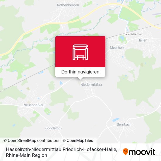 Hasselroth-Niedermittlau Friedrich-Hofacker-Halle Karte
