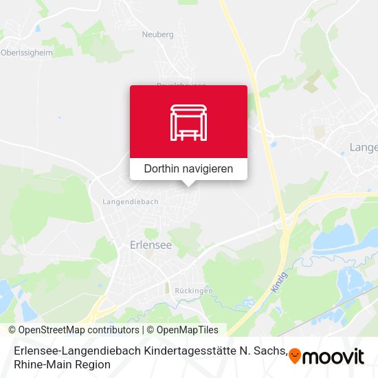 Erlensee-Langendiebach Kindertagesstätte N. Sachs Karte