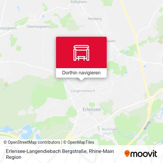 Erlensee-Langendiebach Bergstraße Karte