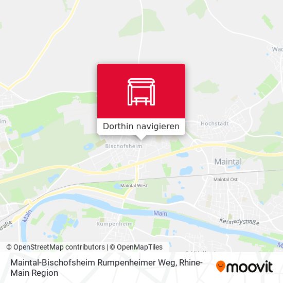 Maintal-Bischofsheim Rumpenheimer Weg Karte