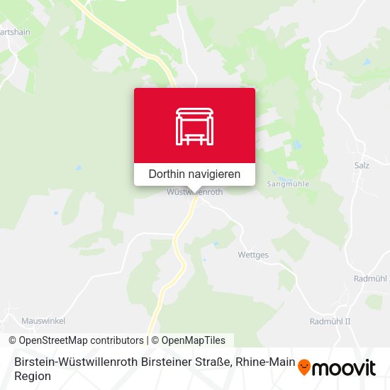 Birstein-Wüstwillenroth Birsteiner Straße Karte